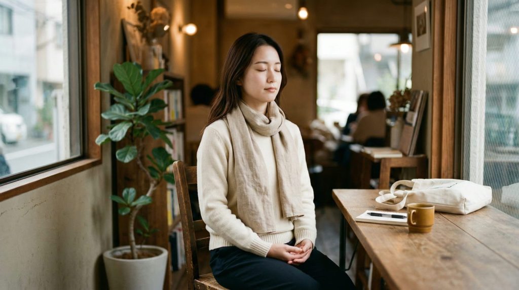 呼吸をゆっくりにする（4秒吸って、6秒吐く）